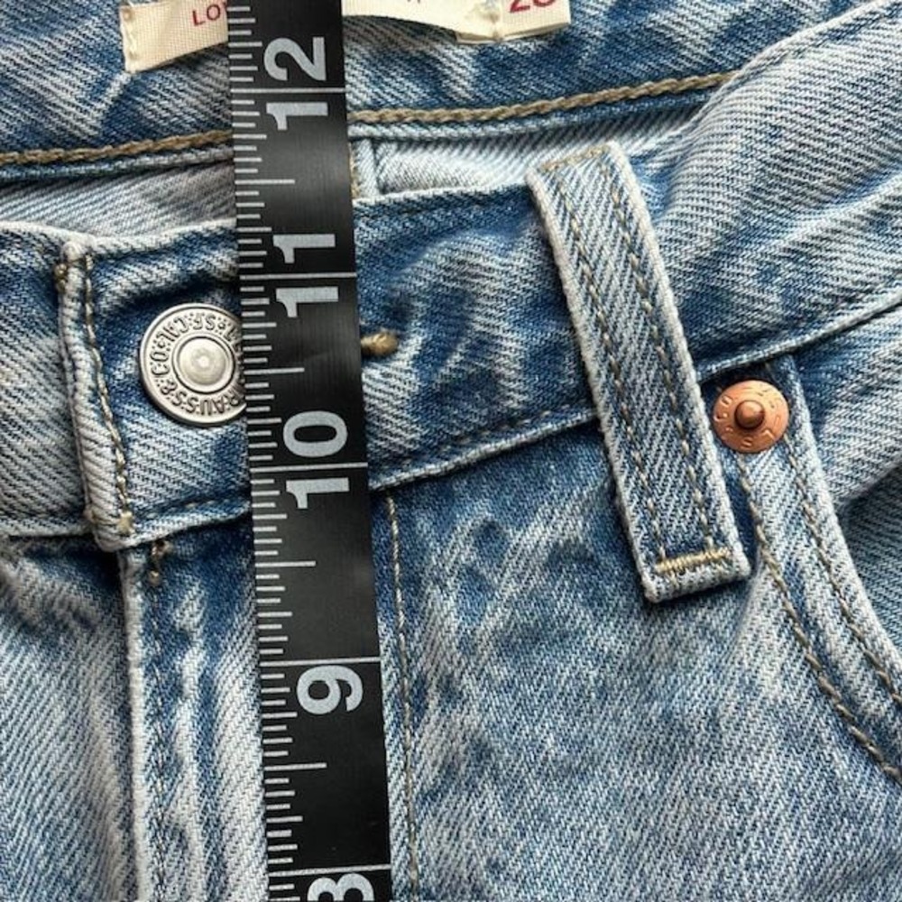 Levis Low Pro Straight Jeans Light Wash Denim Size 28 Womens 30x30 - Picture 10 of 11